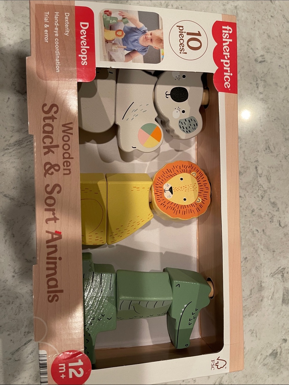 Fisher Price Wooden Stack and Sort Animals